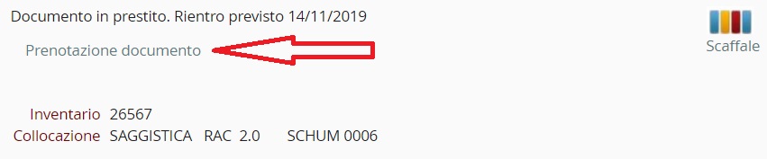 Prenota un documento da Opac