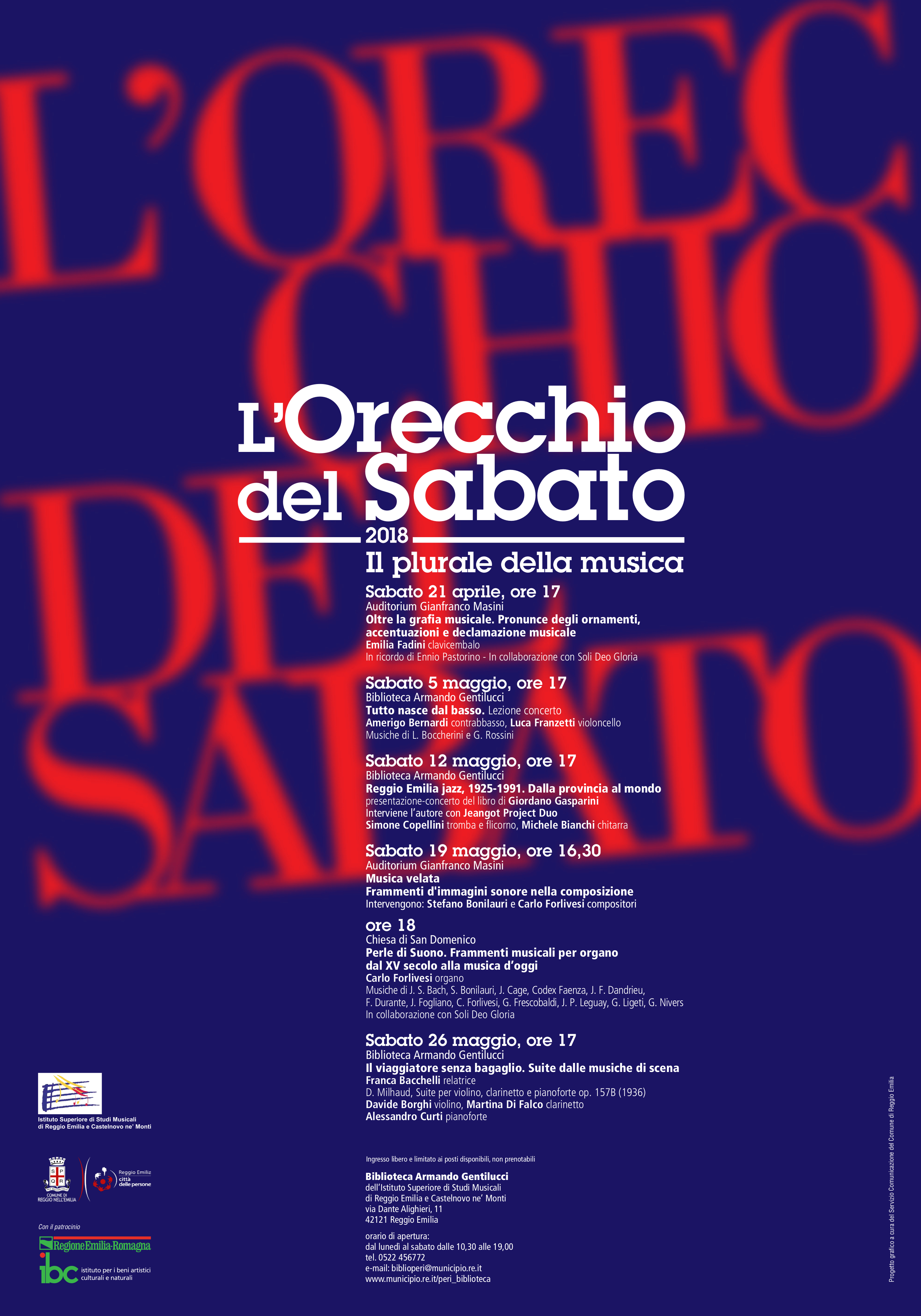 L'Orecchio del Sabato 2018