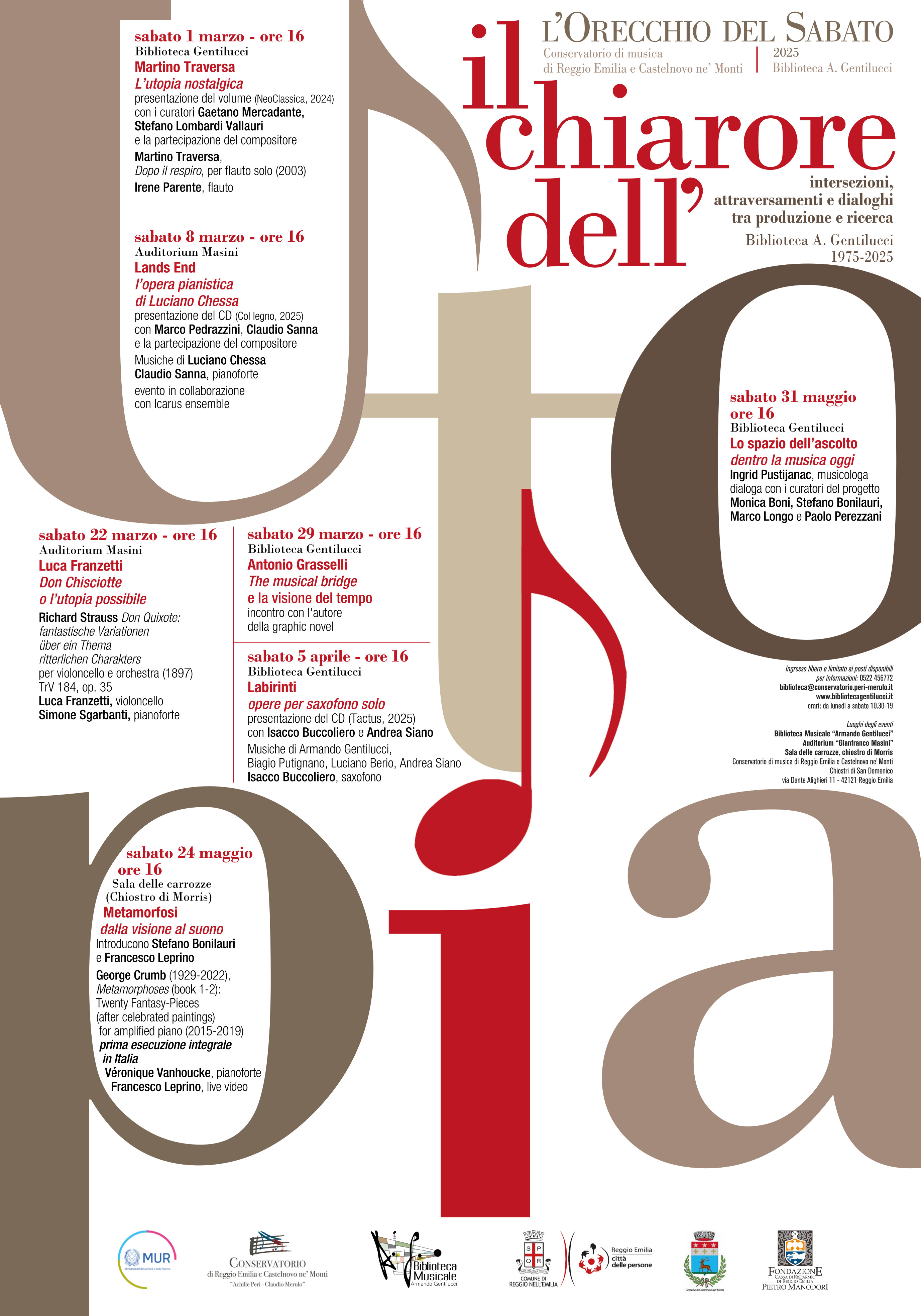 L'Orecchio del Sabato 2025. Il chiarore dell’utopia