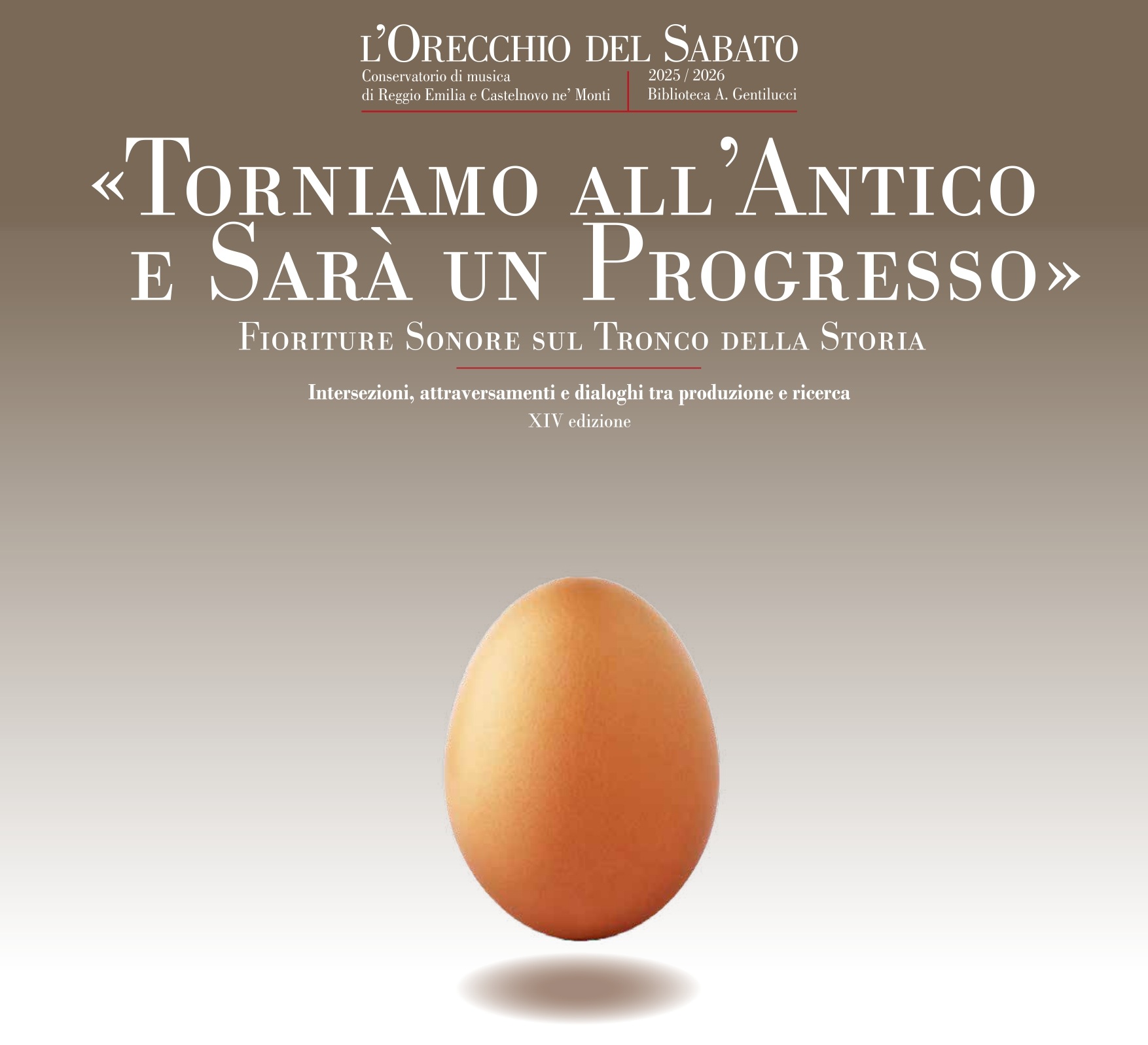 «Torniamo all’antico e sarà un progresso»