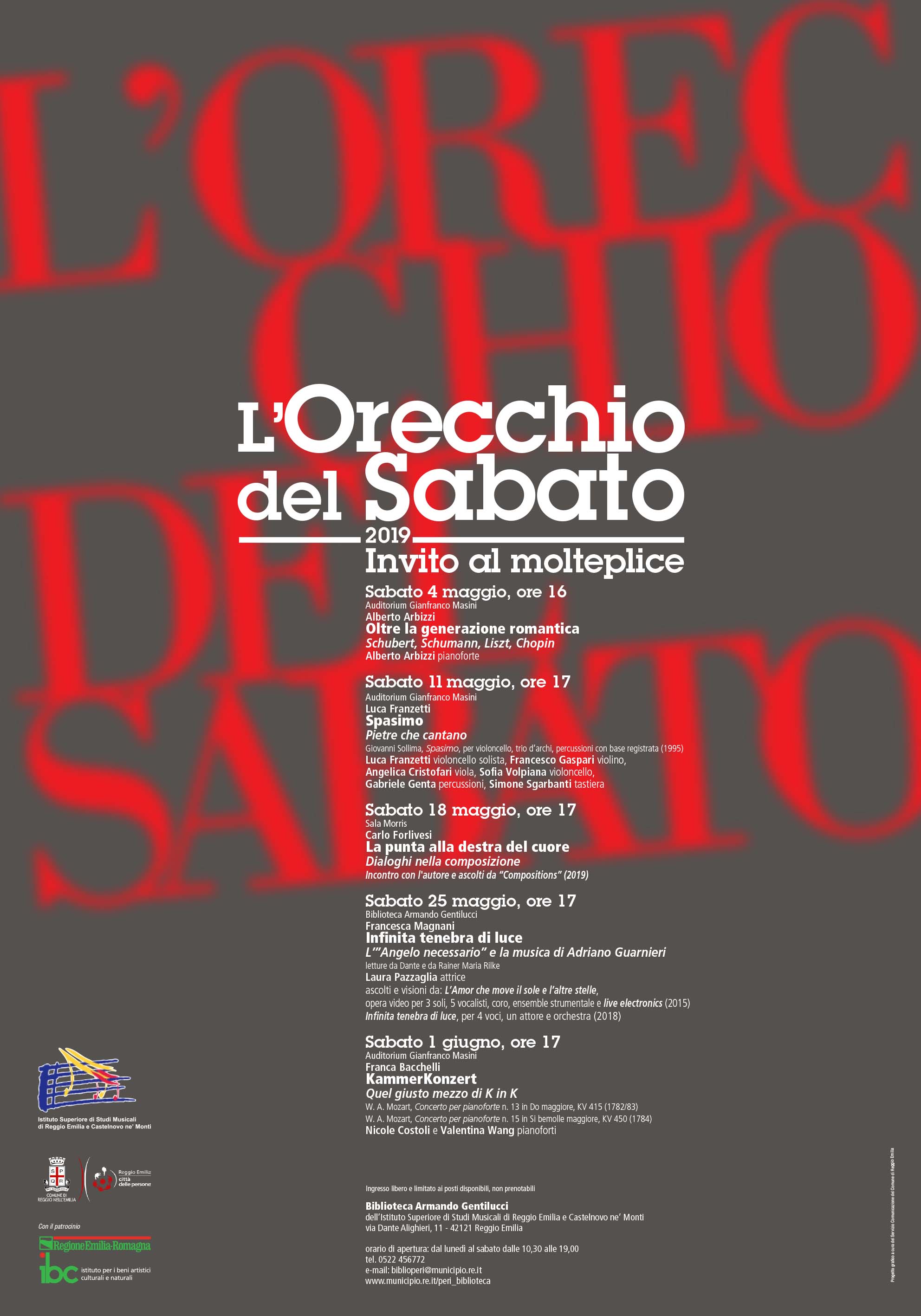 L'Orecchio del Sabato 2019